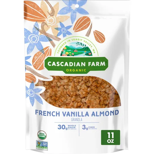 Vista 14 de Cascadian Farm Granola orgánica, cereales de canela y pasas, bolsa resellable, 11 onzas