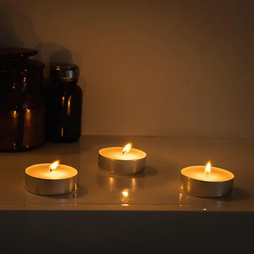 Vista 7 de Stonebriar Paquete de 20 velas de té sin perfume de gran tamaño con 9 horas de tiempo de combustión extendido