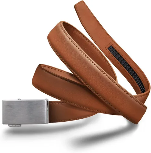 Vista 43 de Mission Belt Cinturón de trinquete de cuero para mujer, colección de cuero de 1.181 in oro/cuero negro