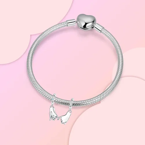 Vista 44 de Abalorios de plata de ley 925 con letras de la A ~ Z, para pulseras, collares, Día de San Valentín, Día de la Madre, joyería regalos para mujeres