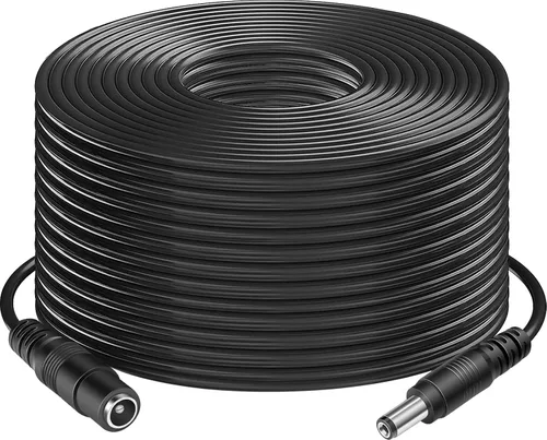 Vista 9 de Cable de extensión de alimentación CC, cable de extensión de 12 V CC de 0.083 in x 0.217 in, cable de alimentación macho a hembra, para cámara