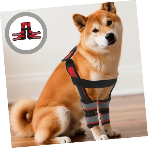 Vista 9 de DOITOOL Adjustable Breathable Dog Front Leg Brace for Injury and Arthritis Support Small to Medium Canine Elbow Protector Sleeve with Lightweight