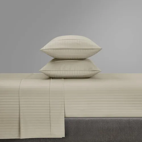 Vista 3 de Chic Home Siena - Juego de sábanas de 4 piezas con diseño de rayas de color sólido, incluye 1 encimera, 1 sábana bajera y 2 fundas de almohada, Verde