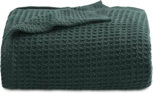 Vista 32 de Bedsure Gentlesoft - Manta de 100 % algodón, tamaño Twin XL, para dormitorio universitario, transpirable y suave, manta Twin de tejido waffle