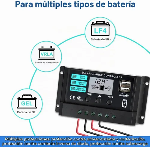 Vista 5 de TBER - Kit de panel solar de 50 W/12 V con controlador de carga de 10 A, cargador de batería solar monocristalino para mantenimiento de batería