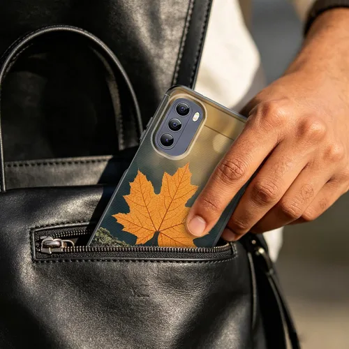 Vista 6 de for Moto Edge 2022 Case,Premium Soft Silicone Rubber Full-Body Protective Bumper Case for Phone Case for Motorola Moto Edge 2022,Autumn Maple Leaf