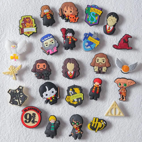 Vista 2 de YaqinZ25Pcs Cute Harry Cartoon Shoe Charms Decoration for Boys Girls Men Women. Trendy Designer Accessory for Clog Shoes Party Gifts