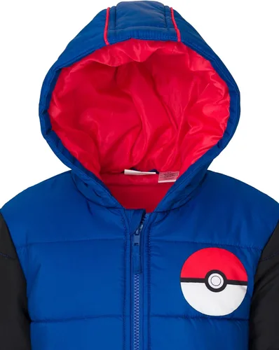 Vista 5 de Pokemon Pikachu - Abrigo de invierno con cremallera para niños pequeños a niños grandes