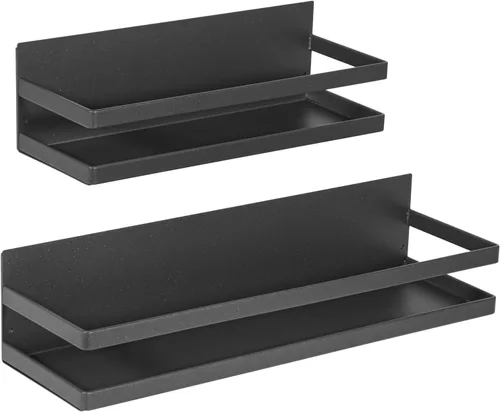 Vista 11 de Uten Estante grande para especias para refrigerador, paquete de 2 estantes magnéticos fuertes, organizador de refrigerador movible para cocina