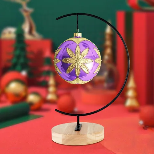 Vista 4 de CXLE Soporte de exhibición de adornos, soporte de adorno de hierro para colgar globo de vidrio para plantas de aire, terrario, bola de bruja, adorno