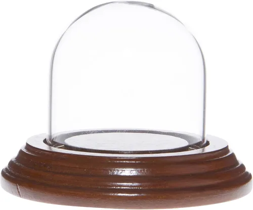 Vista 3 de Plymor Mini cúpula de cristal de 2 x 2 pulgadas (base de chapa de madera negra)