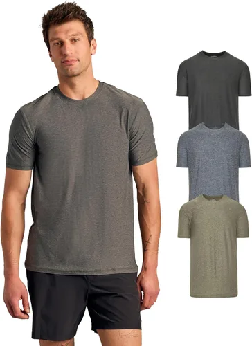 Vista 15 de True Classic Camisas de entrenamiento para hombre: camiseta muscular Negro