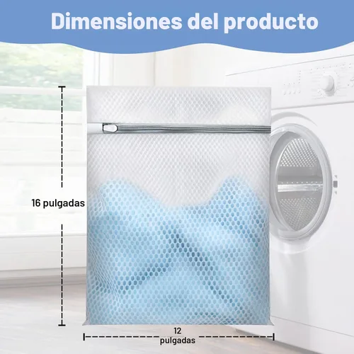 Vista 4 de Bolsas de lavandería de malla para ropa delicada, malla de nido de abeja mejorada y malla fina, extra duraderas con cremalleras resistentes