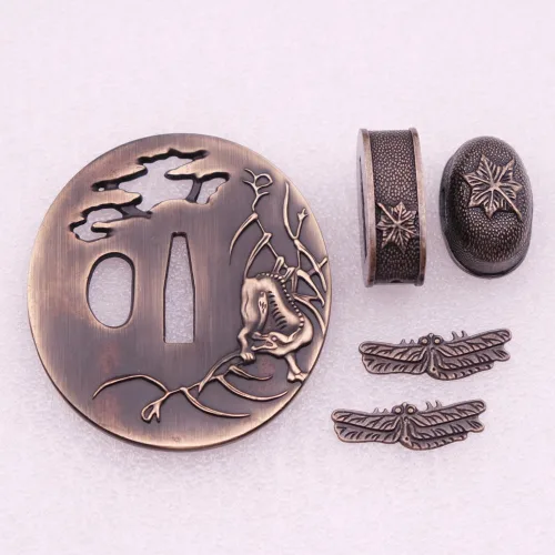 Vista 50 de Espada samurái japonesa KOSHIRAE – TSUBA FUCHI KASHIRA MENUKI 68-100