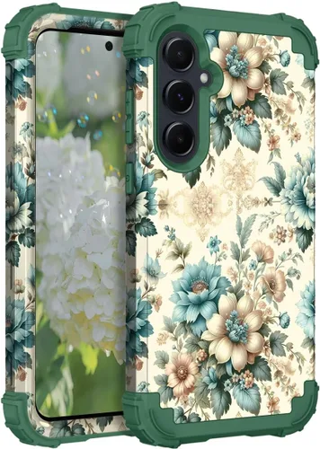 Vista 115 de Hocase Funda para Galaxy A37 5G, protección resistente a prueba de golpes, parachoques de goma de silicona suave+funda protectora híbrida