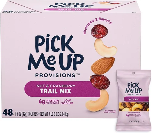 Vista 7 de Pick Me Up Provisions Almendras tostadas y saladas, 1.5 onzas, 36 bolsas/caja (PM62980)