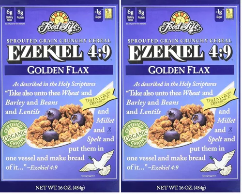 Vista 6 de Food For Life Ezequiel 4:9 Cereal de grano germinado Almendra 16oz