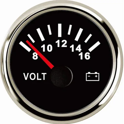 Vista 5 de Samdo - Voltímetros de 52 mm, medidores de voltaje, medidores de voltaje universales impermeables 8-16 V para barco, yate, auto, motor, hogar, camión