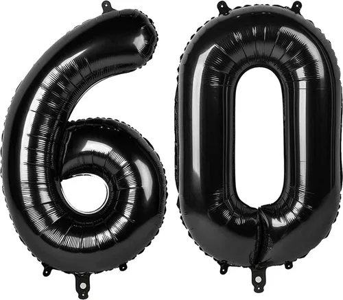 Vista 246 de Globo negro del número 0 de 40 pulgadas – globo número 0, decoraciones