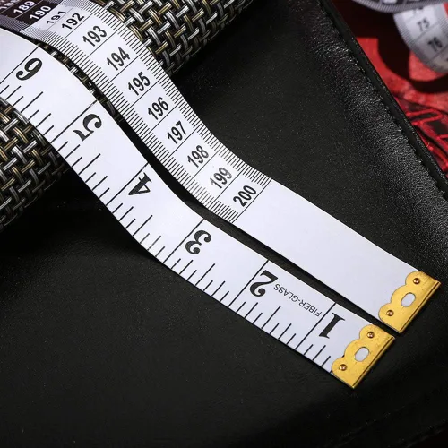 Vista 5 de Cinta métrica suave de 79 pulgadas/78.7 in, cinta métrica de bolsillo para coser cuerpo, tela a medida, color blanco, paquete de 2