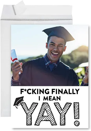 Vista 10 de Andaz Press Tarjeta fotográfica de graduación jumbo personalizada de 8.5 x 11 pulgadas con sobre, tarjeta de felicitación personalizada de clase