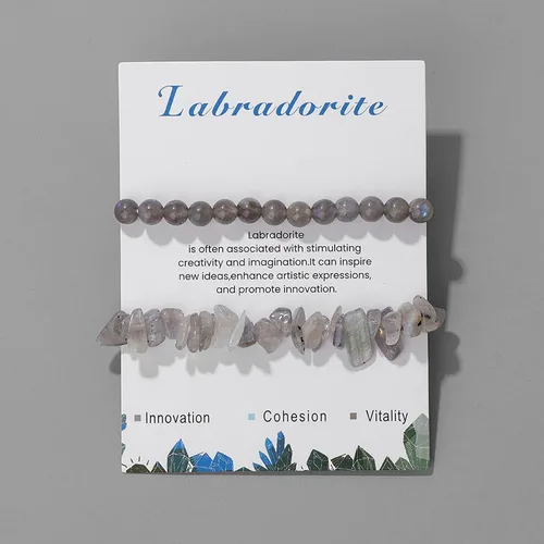 Vista 28 de Pulseras de cristal curativo para mujer, 2 pulseras de piedra natural de 0.236 pulgadas, pulseras elásticas de cuentas de cristal hechas a mano