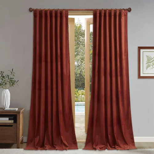 Vista 25 de StangH Cortinas 100% opacas, color beige, terciopelo suave y grueso, cortinas para ventana de dormitorio, forro blanco, cortinas con aislamiento