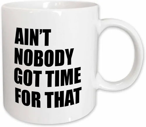 Vista 9 de 3dRose Ain 't Nobody Got Time For That. Color negro. – Dos Tono Negro Mug ML, (_ _ _ _ _ _ _ _ _ _ 157407 _ _ _ _ _ _ _ _ _ _ 4), 11 oz