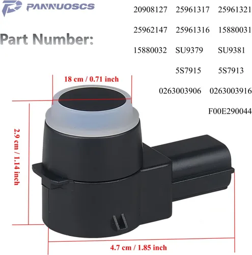 Vista 3 de Sensor de respaldo de marcha atrás Sensor de parachoques trasero Asistente de estacionamiento Sensor de objeto Compatible con Buick Enclave Cadillac