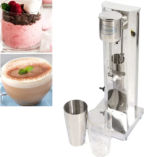 Vista 3 de Máquina comercial de batido de una sola cabeza, mezclador de bebidas de acero inoxidable, 110 V, 18000 RMP, máquina de helados, exprimidores
