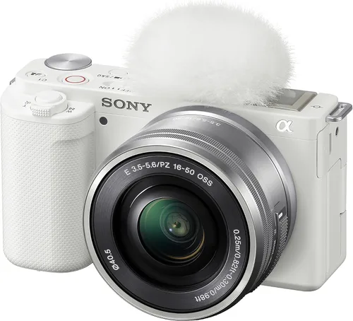 Vista 2 de Sony Alpha ZV-E10 - APS-C - Cámara con lente intercambiable, sin espejo, para videoblogueros, color blanco