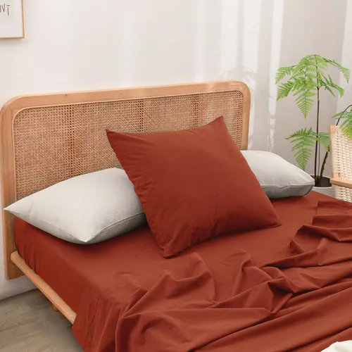 Vista 76 de BESTOUCH 100% Algodón Lavado Funda de Almohada para Cabello y Piel, Sensación de Lino, Suave, Cómoda, Transpirable, Juego de 2 Fundas de Almohada