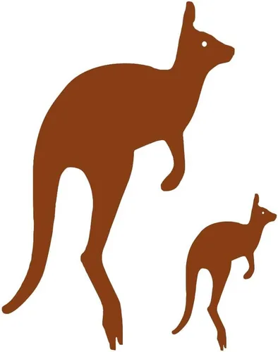 Vista 2 de Calcomanía de pared con diseño de canguros de mamá e niño, vinilo de animales para el hogar, murales de PVC para sala de estar, escuela, aula