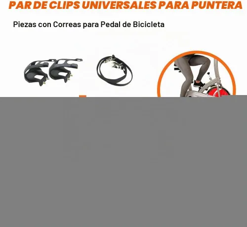 Vista 9 de EKDJKK 1 par de pedales de bicicleta con clip para los dedos del pie y correa, jaulas de clips para dedos de bicicleta, cubierta de pie de pedal
