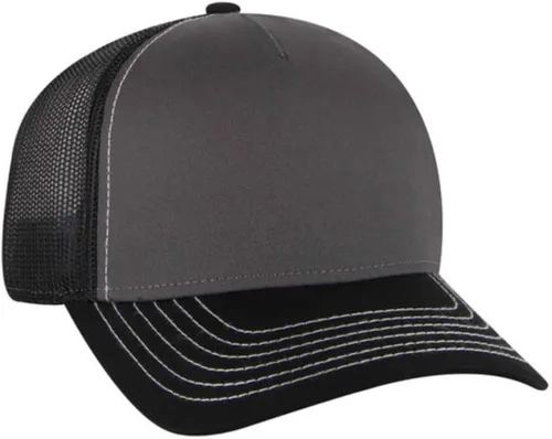 Vista 20 de The Vintage Year Gorra de béisbol ajustable de los deportes del camionero de la malla estructurada del algodón liso Negro