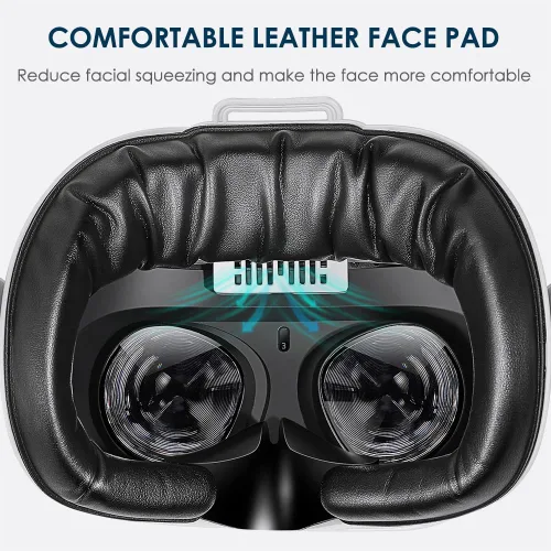 Vista 5 de KKCOBVR K2 Cooling Fan Face Cover with Leather Comfortable Interface Pad Compatible with Quest 2 Accessories Relieve Lens Fogging and Replace Quest