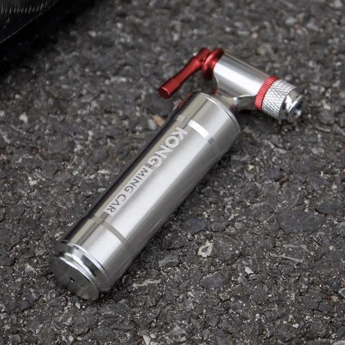 Vista 7 de Kits de inflado de CO2, compatible con válvulas Presta y Schrader, bomba de neumáticos de bicicleta de CO2 para bicicletas de montaña y carretera
