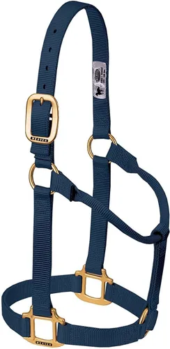 Vista 23 de Weaver Equine Breakaway Horse Halter, Supple Leather Crown, Adjustable Brass Throat Snap Halters for Horses, Equine Tack