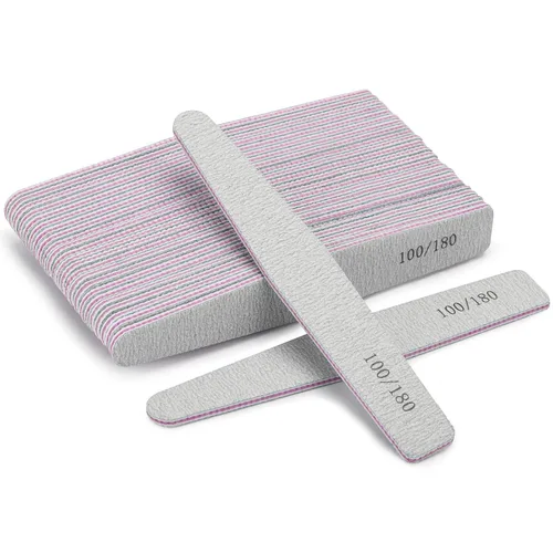 Vista 16 de BTYMS 10 piezas de limas de uñas de grano 100/180 - Tablas de esmeril de doble cara para uñas acrílicas, de gel y naturales