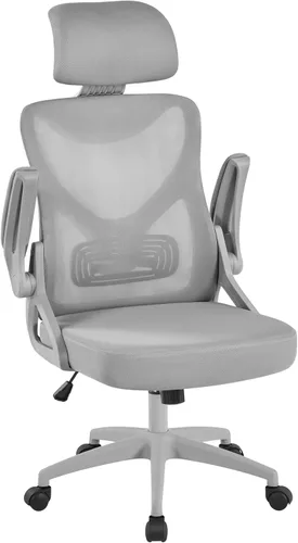 Vista 11 de Yaheetech Silla de oficina ergonómica con reposacabezas, soporte lumbar Negro