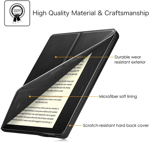 Vista 3 de Fintie Funda para Kindle Oasis de 7" (10ª/9ª generación, versión 2019/2017) - Funda de soporte de ajuste delgado compatible con lectura manos libres