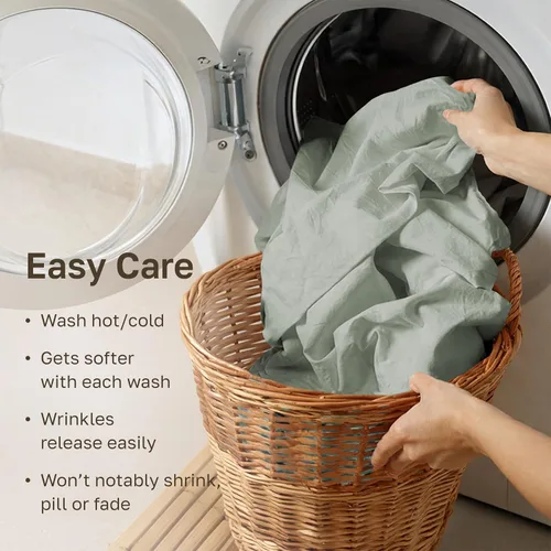 Vista 45 de California Design Den Sábanas de Algodón Egipcio 100%, Juego de Sábanas de Lujo Auténtico Certificado Tamaño Full con Bolsillo Profundo, Satén Suave