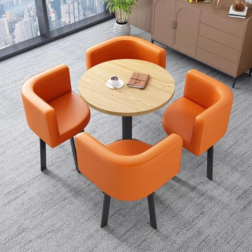 Vista 12 de YVYKFZD Office Reception Room Club Table, Simple Coffee Kitchen Dining Table Set, Round Conference Table, Small Conference Room Tables and Chairs