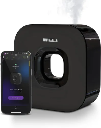 Vista 9 de MEIDI Difusor de aceite esencial sin agua, difusor de aromaterapia inalámbrico Bluetooth con control de aplicación, ajuste inteligente