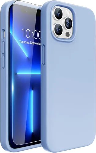 Vista 35 de Miracase Funda diseñada para iPhone 13 Pro Max con protector de pantalla, [forro de microfibra suave antiarañazos], funda protectora de silicona