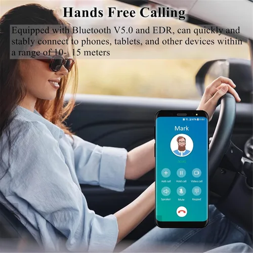 Vista 4 de Lentes de sol inteligentes con Bluetooth de audio, lentes de sol polarizados con Bluetooth V5.0 y EDR, ciclismo de oreja abierta para hombres