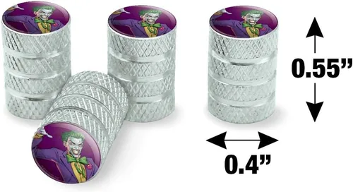 Vista 6 de GRAPHICS & MORE Batman Joker Carácter Llanta Llanta Llanta Aluminio Válvula Stem Caps