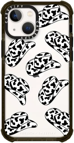 Vista 7 de CASETiFY Ultra Impact - Funda para iPhone 13 Mini, diseño de vaquera, color negro transparente Enhanced Corners 11.5 ft. 5X Militray Grade Drop