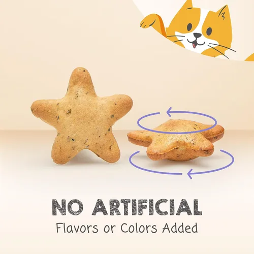 Vista 5 de MEOWEE! Starry Spinners - Golosina para gatos, 1.25 onzas, regalo 2 en 1 y juguete hecho con pollo real, hígado de pollo y hierba gatera, fomenta