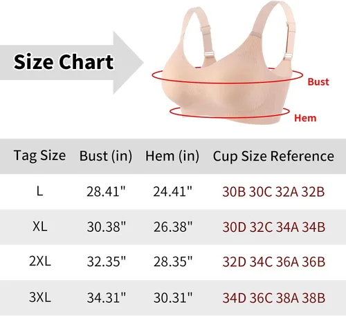 Vista 7 de Baetty Seamless Bras for Women No Underwire, Ultra Comfort Jelly Strip Wireless Bra, Adjustable Supportive Padded Bras (5474)
